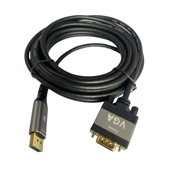 Cable Convertidor Activo DisplayPort a VGA – Full HD 1080P, 60Hz - 5.0 Metros