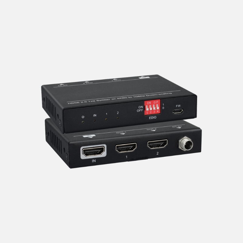 Mini distribuidor amplificador HDMI V2.0 1X2 4K Solidview