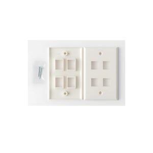 Placa Frontal Tipo EE. UU. para Keystone, 4 Puertos